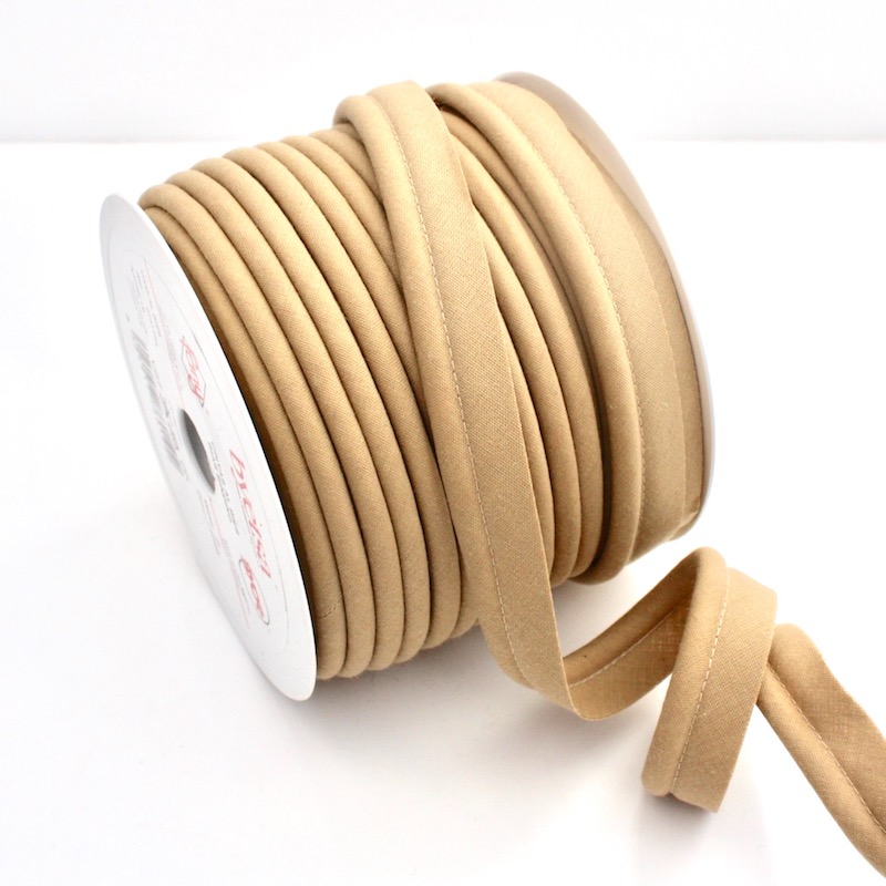 25m roll of Large / Jumbo Bias Piping Plain in Beige 4