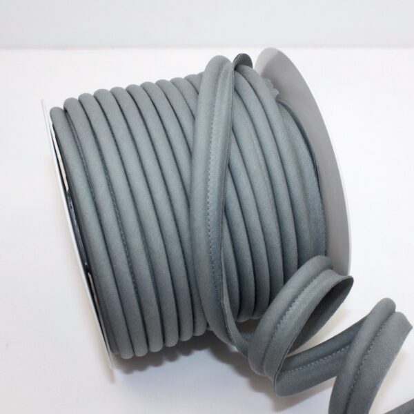 25m roll of Large / Jumbo Bias Piping Plain in Mid Grey 10
