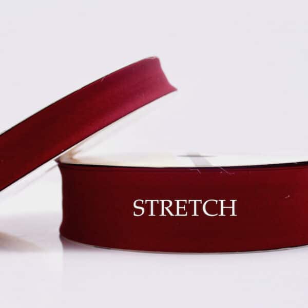 25m roll of Stretch Plain Bias Binding Tape with 30mm width in Wine 48