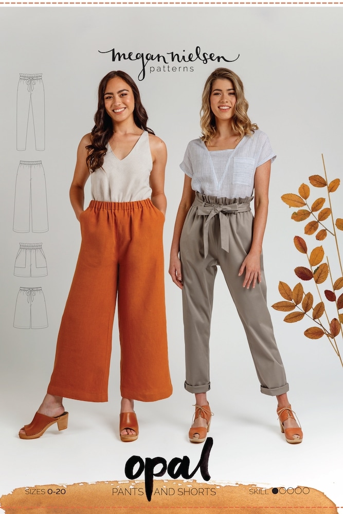Model Wearing Megan Nielsen - Opal Trousers and Shorts Sewing Pattern