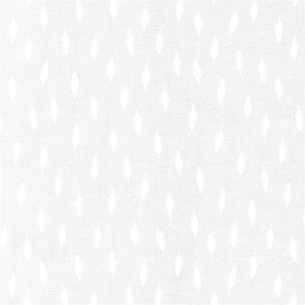Paris Tone on Tone Cotton Fabric in Feather in White