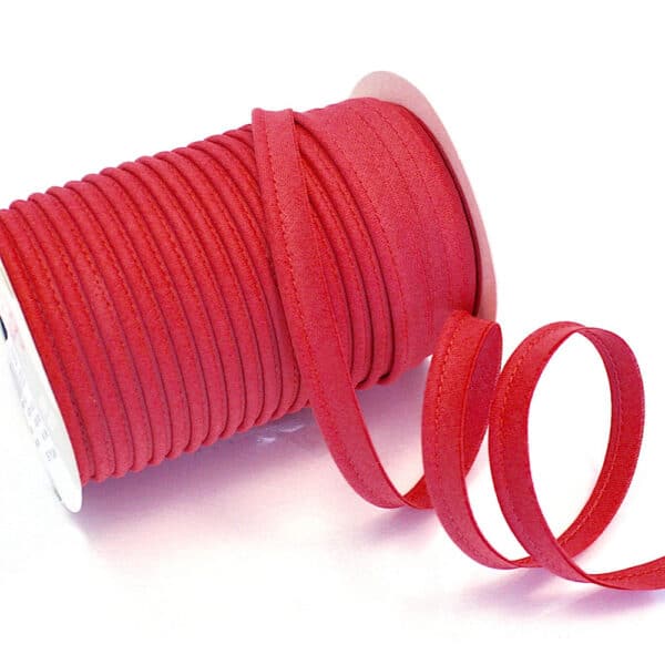 25m roll of Medium Bias Piping Plain in Red 46