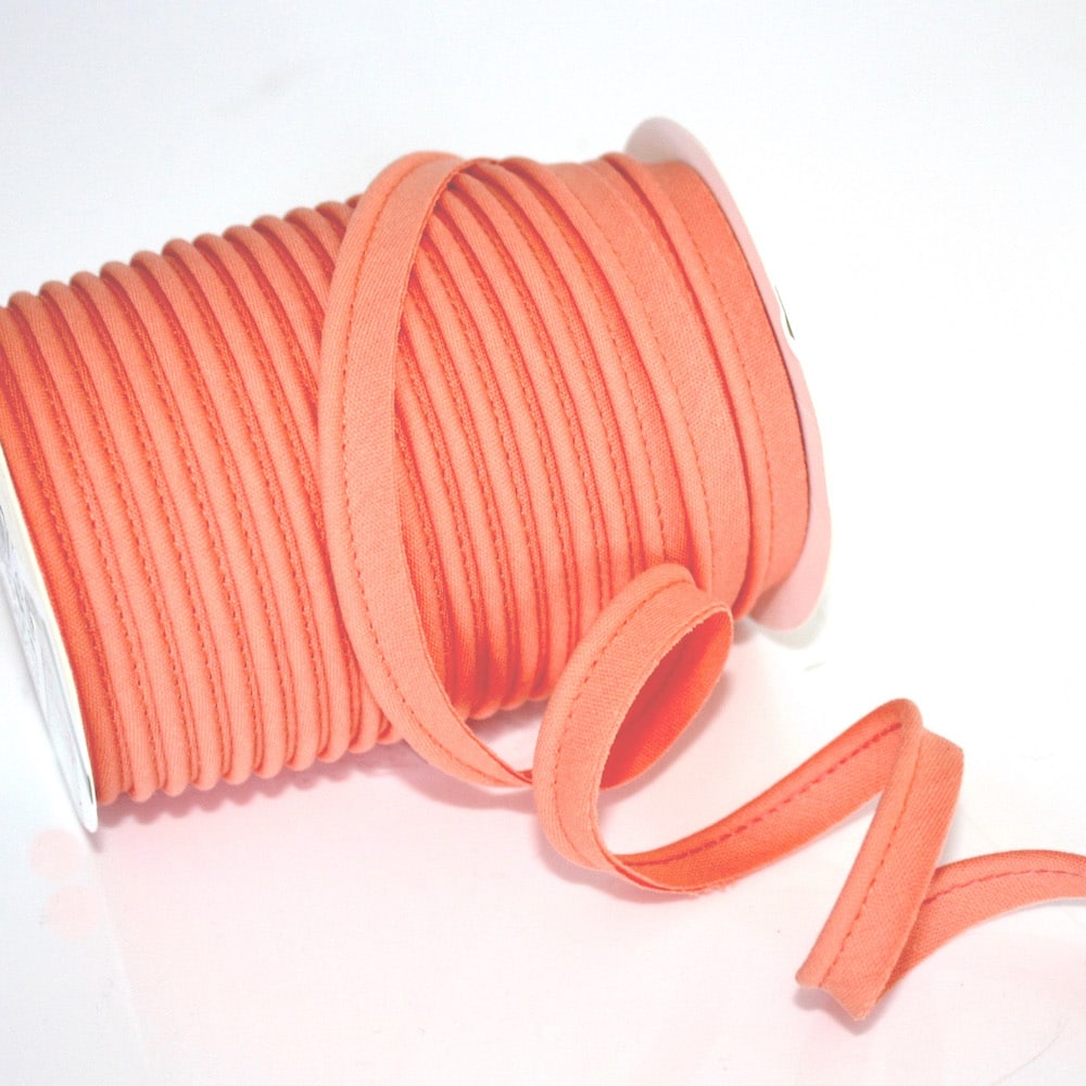 25m roll of Medium Bias Piping Plain in Apricot 81