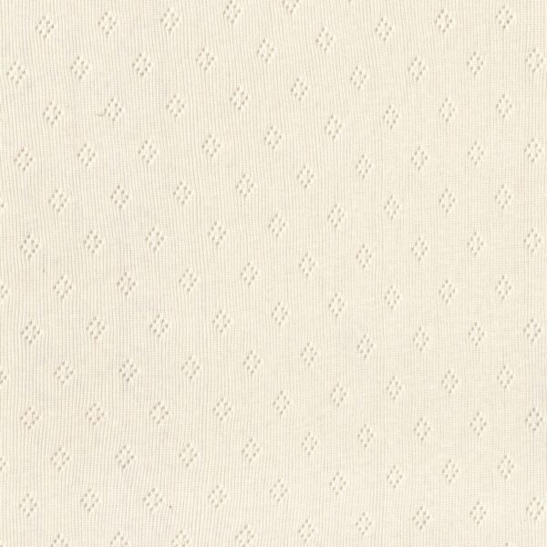 Pointelle Fine Cotton Jersey Clothing Material in Cream 04