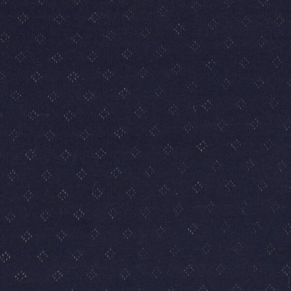 Pointelle Fine Cotton Jersey Clothing Material in Navy 03