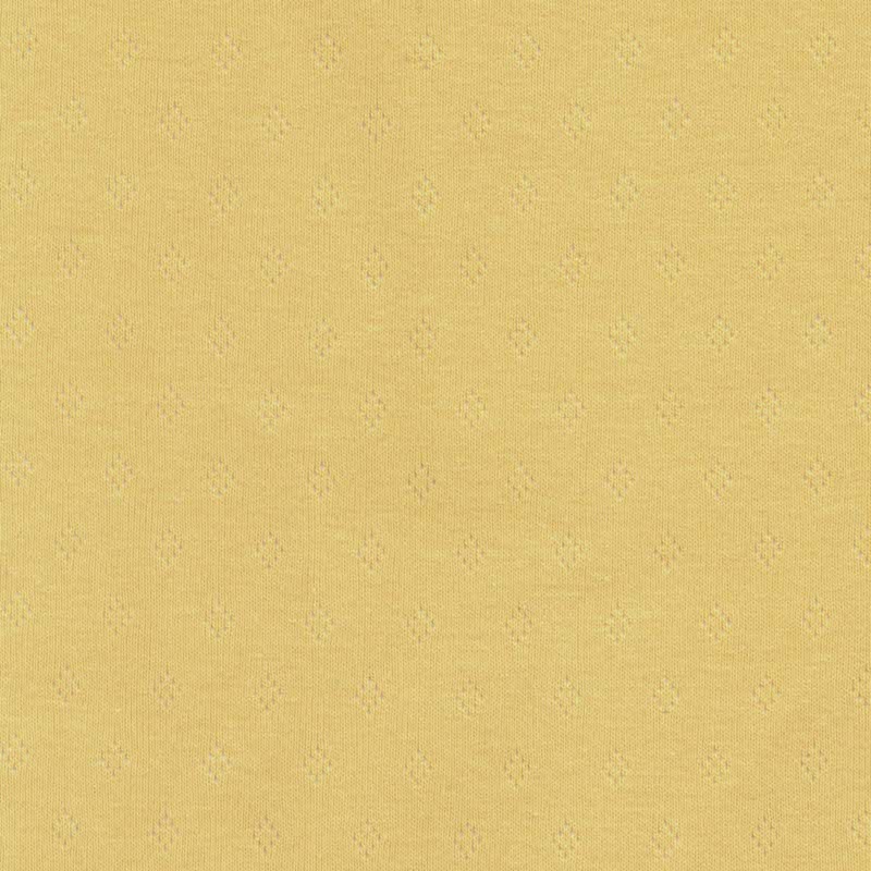 Pointelle Fine Cotton Jersey Clothing Material in Misted Yellow 10