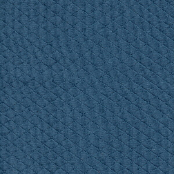 Quilted Soft Cotton Jersey Sweatshirt Material in Ocean Blue 25