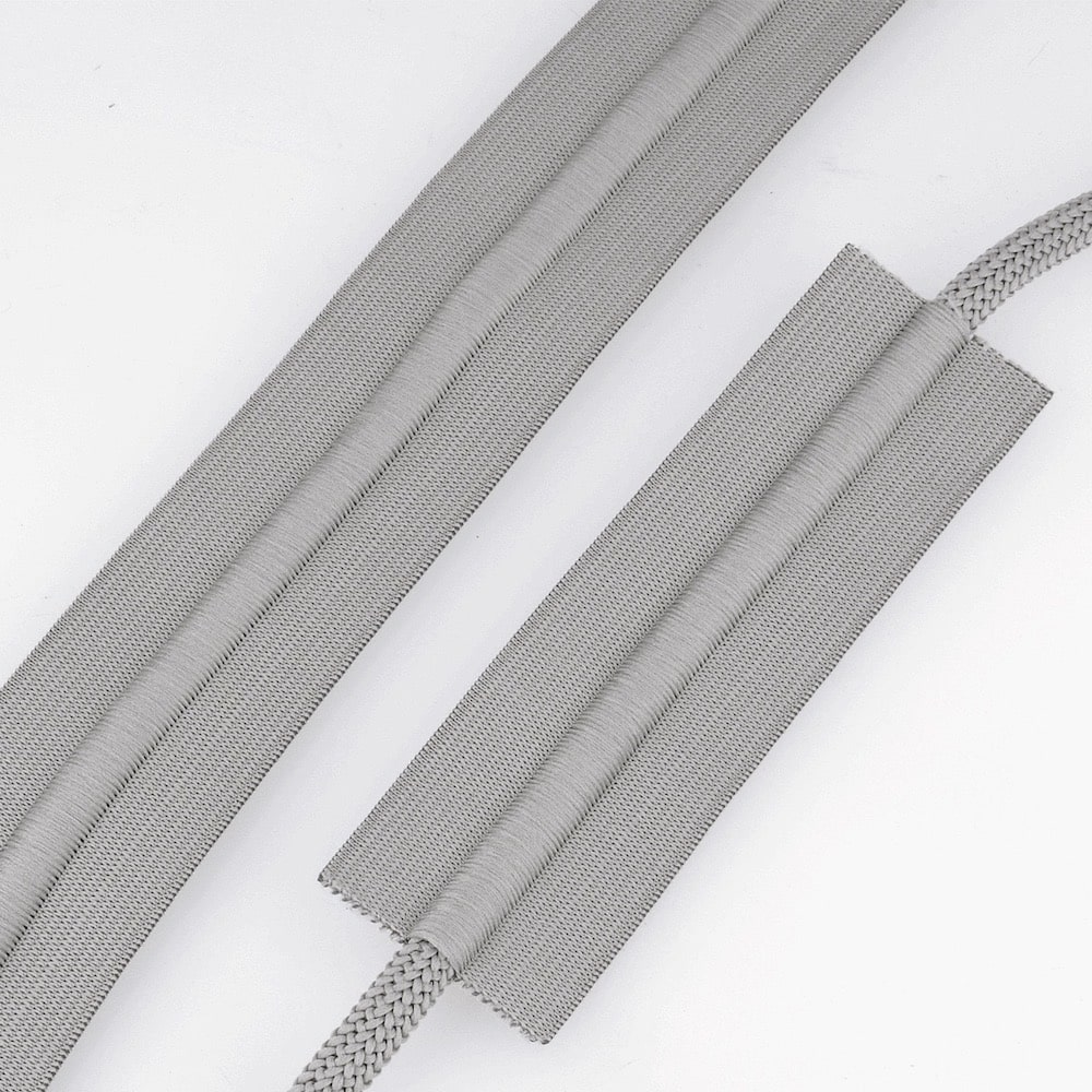 39mm Waistband Elastic with Cord in Light Grey