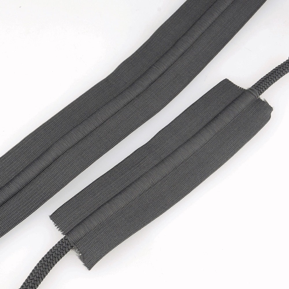 39mm Waistband Elastic with Cord in Dark Grey