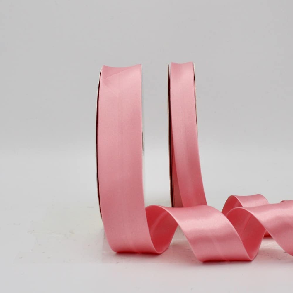 25m roll of Satin Bias Binding Tape with 30mm width in Watermelon 30