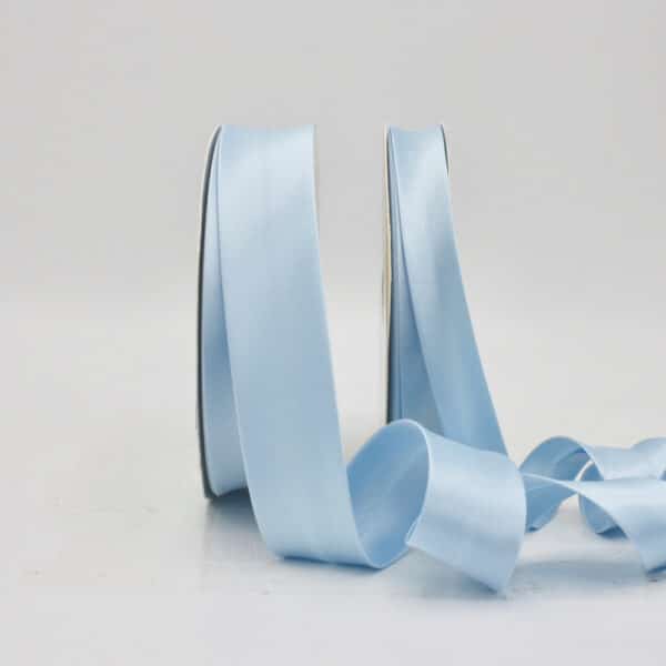 25m roll of Satin Bias Binding Tape with 30mm width in Pale Blue 315