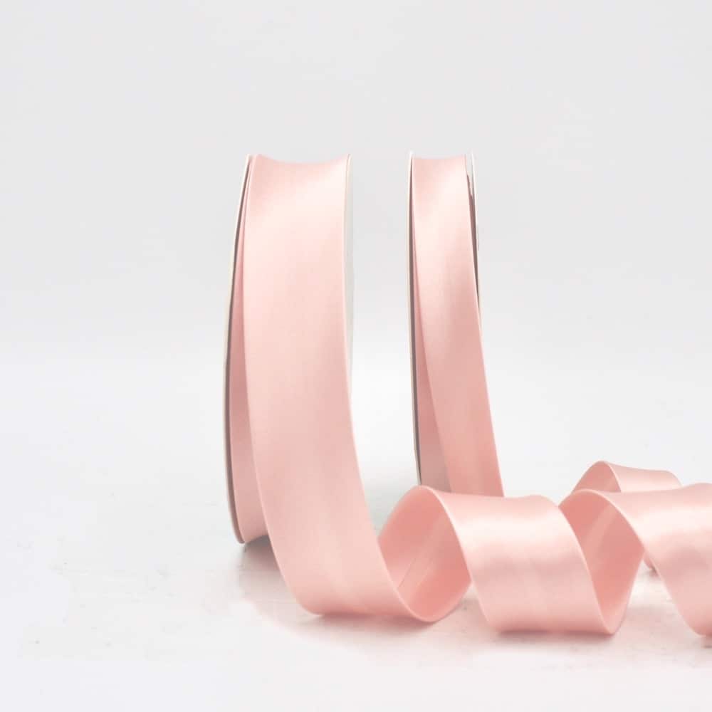 25m roll of Satin Bias Binding Tape with 30mm width in Powder Pink 31