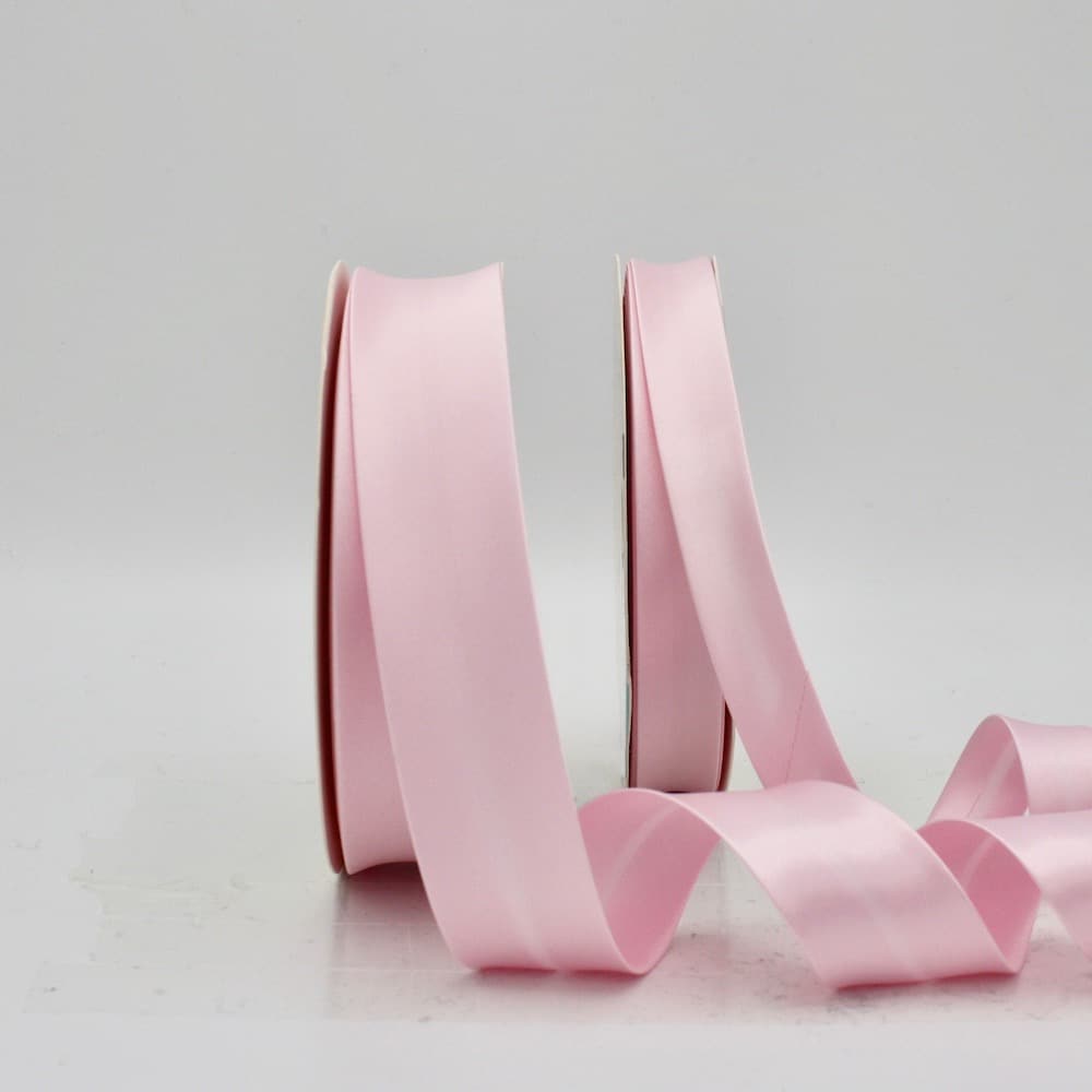 25m roll of Satin Bias Binding Tape with 30mm width in Pale Pink 331