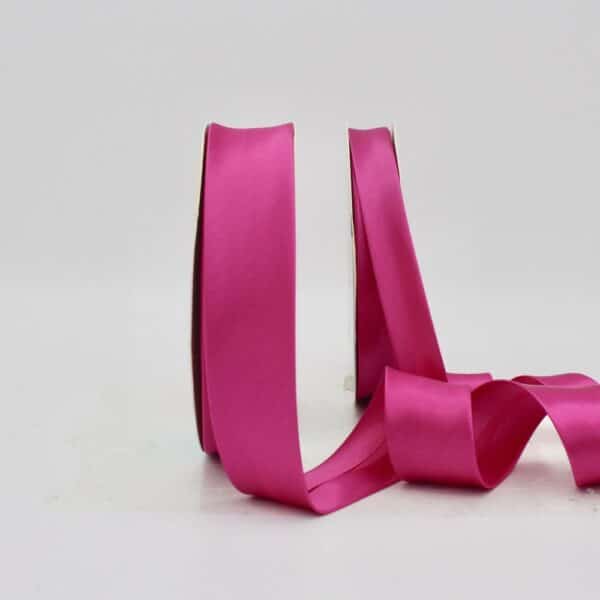 25m roll of Satin Bias Binding Tape with 30mm width in Magenta 55