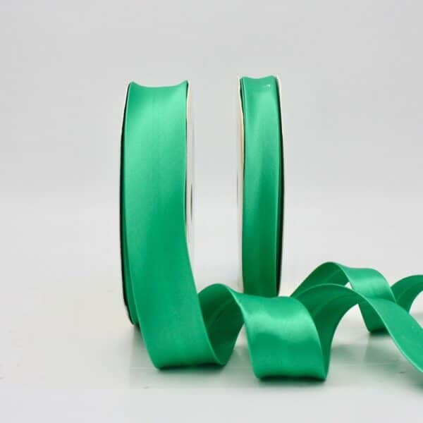 25m roll of Satin Bias Binding Tape with 30mm width in Emerald 60