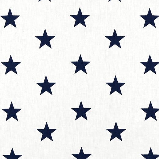 Buy navy star fabric by the metre | Higgs and Higgs