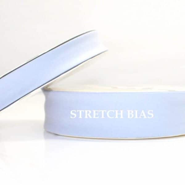 25m roll of Stretch Plain Bias Binding Tape with 30mm width in Baby Blue 16
