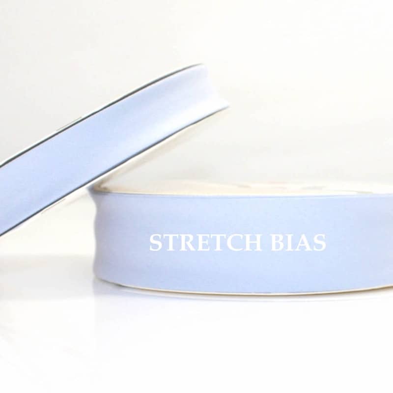 Stretch Plain Bias Binding Cotton Fabric Trim Edging 5m / ro 30mm Black 1 