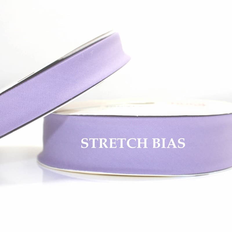 25m roll of Stretch Plain Bias Binding Tape with 30mm width in Lilac 68