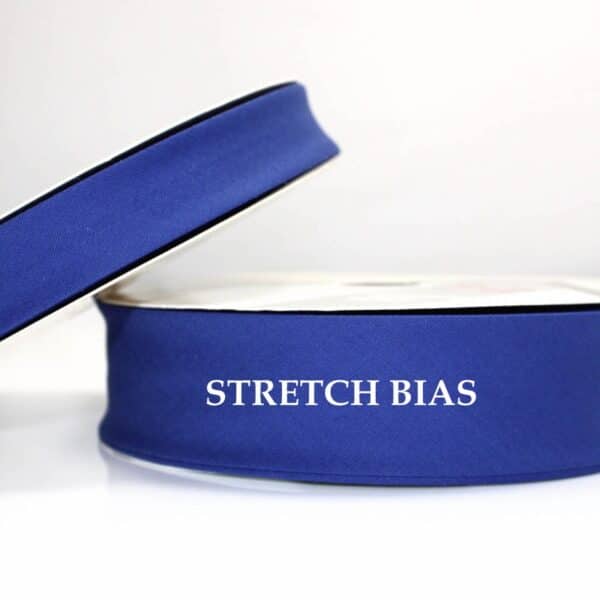 25m roll of Stretch Plain Bias Binding Tape with 30mm width in Royal Blue 20