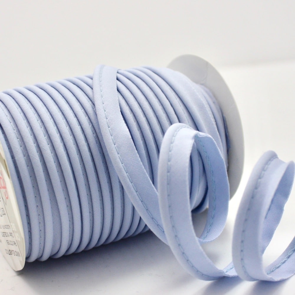 25m roll of Medium STRETCH Bias Piping Plain in Baby Blue 16