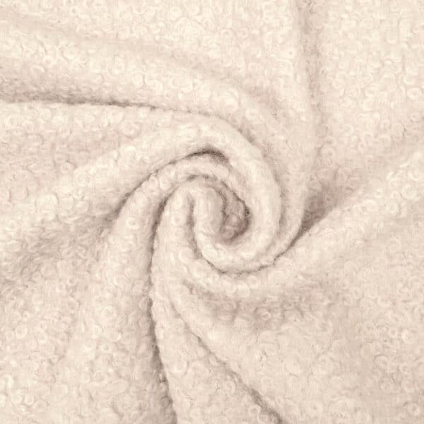 Superior Boucle Fabric with Felted Back in Ivory Cream
