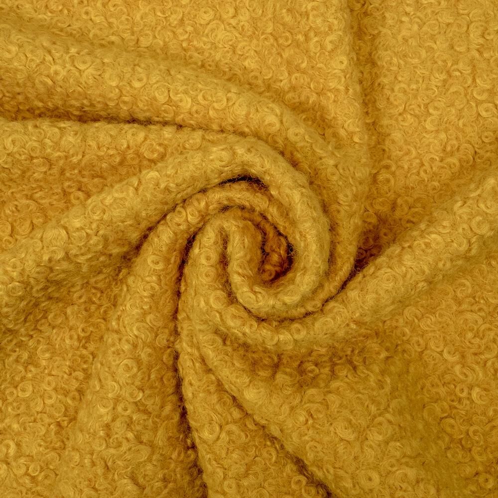 Superior Boucle Fabric with Felted Back in Golden Yellow