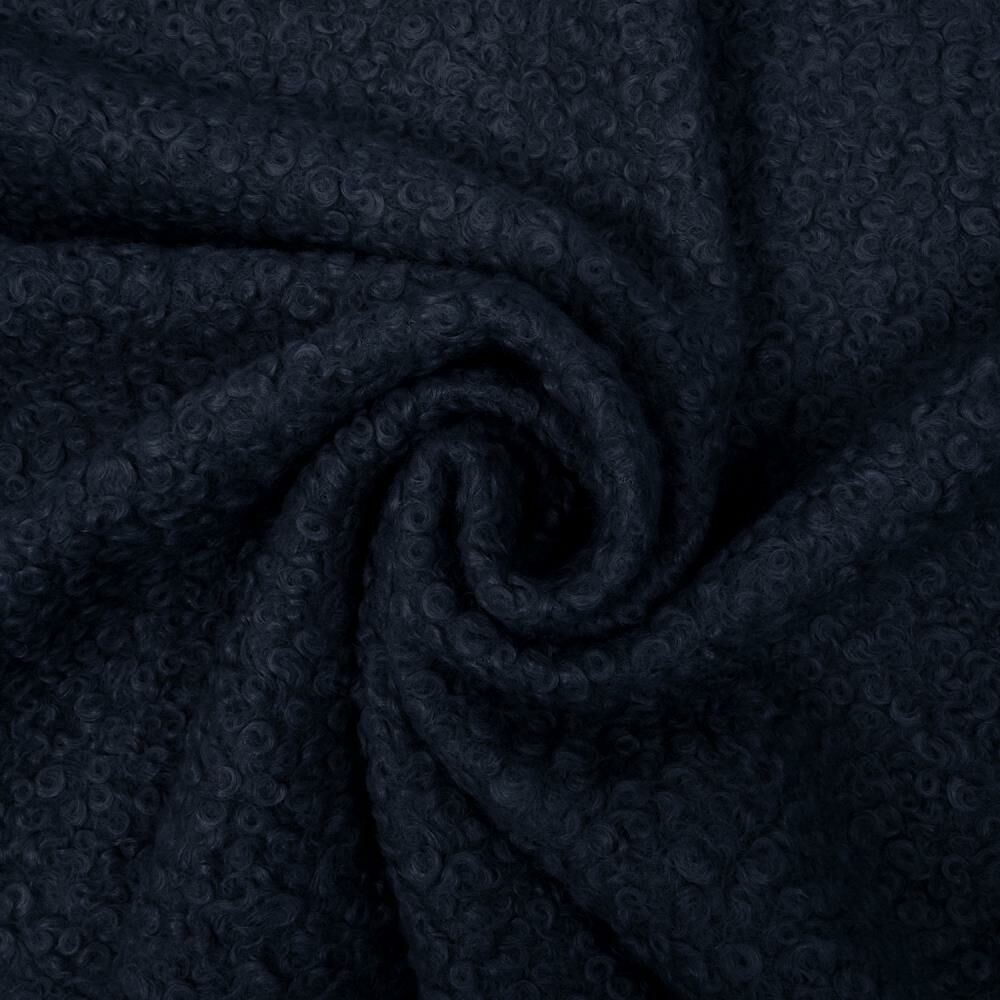 Superior Boucle Fabric with Felted Back in Navy