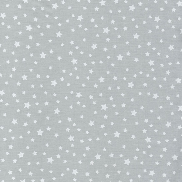 Paris Tone on Tone Cotton Fabric in Small Etoile Stars in Grey