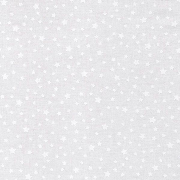Paris Tone on Tone Cotton Fabric in Small Etoile Stars in White