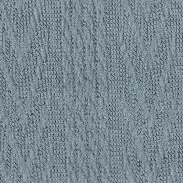 V Line Cable Jersey Dress Fabric in Dusty Blue 630