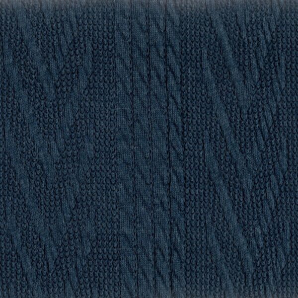 V Line Cable Jersey Dress Fabric in Denim 690