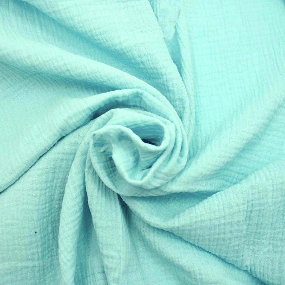 Dressmaking Childrens Mat Double Gauze Cotton Fabric Plain Pastel Blush 07 