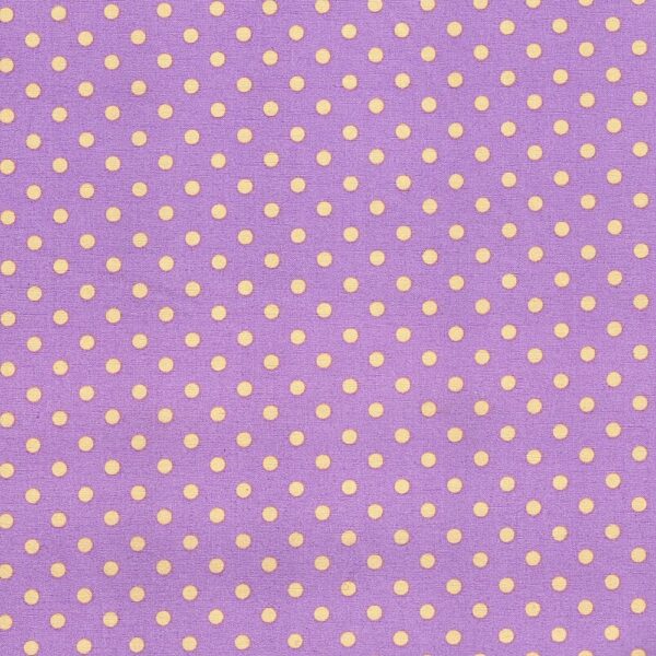 Cotton Poplin Fabric Dots in Mod Dot 4/5mm in Mauve - Yellow