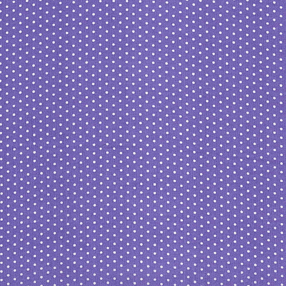 Cotton Poplin Fabric Dots in Baby 1/2mm Dot in Rich Lavender - White