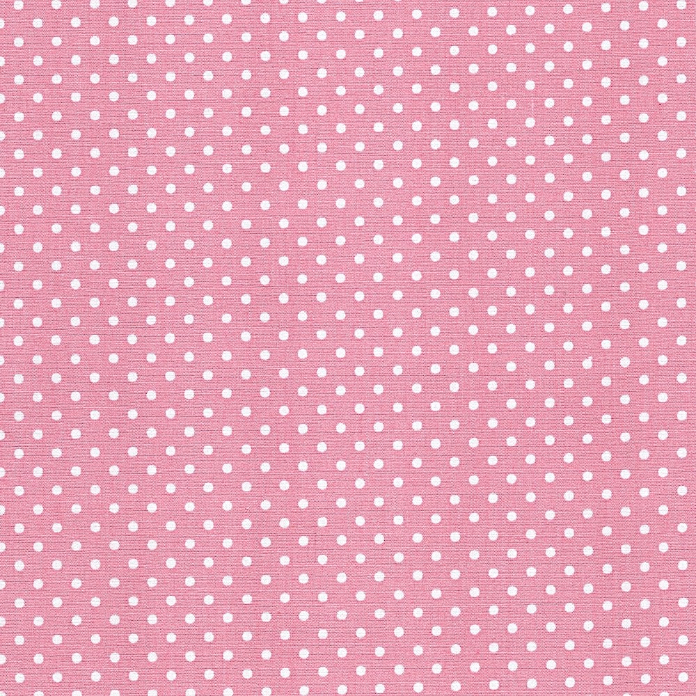 Cotton Poplin Fabric Dots in Tiny 3mm Dot in Pale Dusty Pink - White
