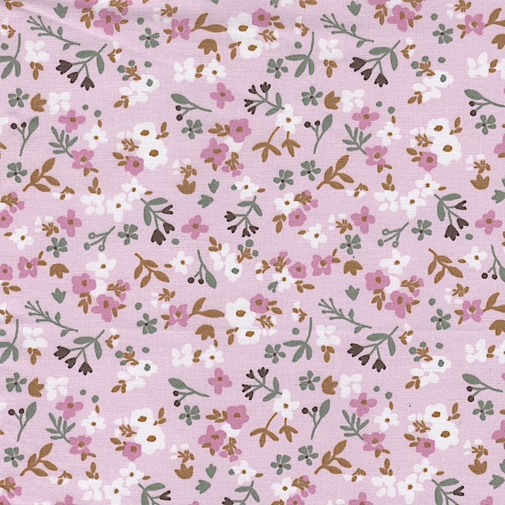 Willow Collection in Zalia Cotton Fabric Floral in Rose