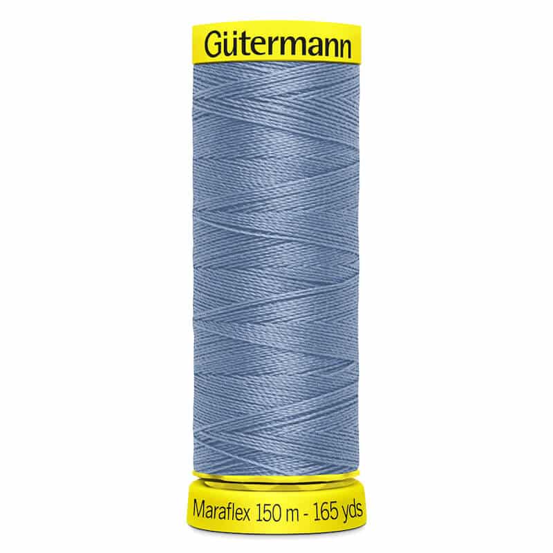 150 metre spool of Gutermann Maraflex Elastic Stretch Sewing Thread in 143 China Blue