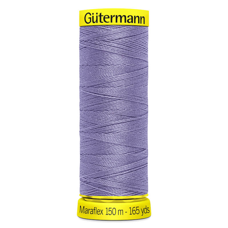 150 metre spool of Gutermann Maraflex Elastic Stretch Sewing Thread in 158 Lilac