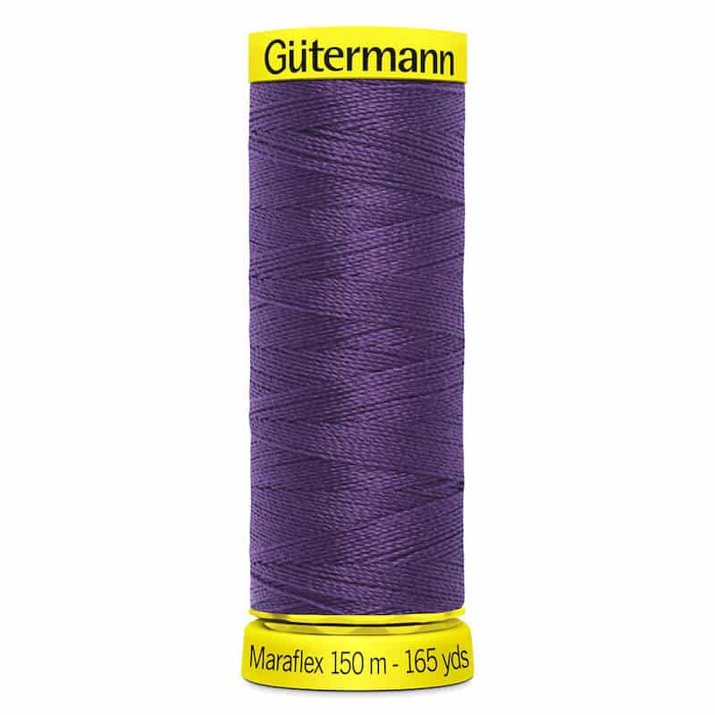 150 metre spool of Gutermann Maraflex Elastic Stretch Sewing Thread in 257 Purple