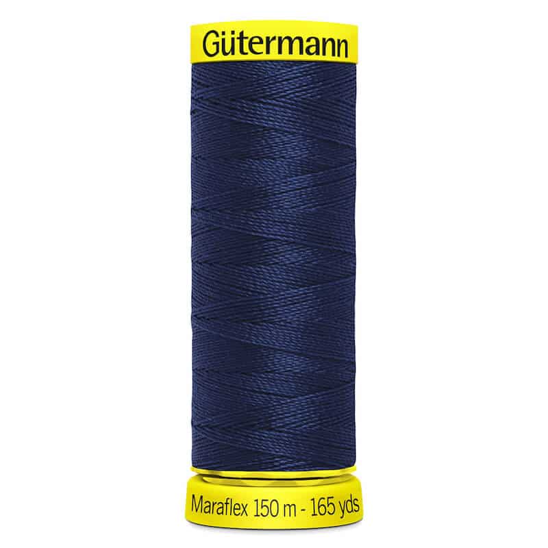 150 metre spool of Gutermann Maraflex Elastic Stretch Sewing Thread in 310 Midnight