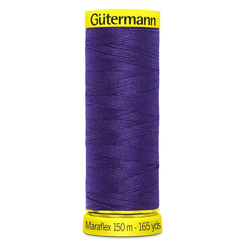 150 metre spool of Gutermann Maraflex Elastic Stretch Sewing Thread in 373 Indigo