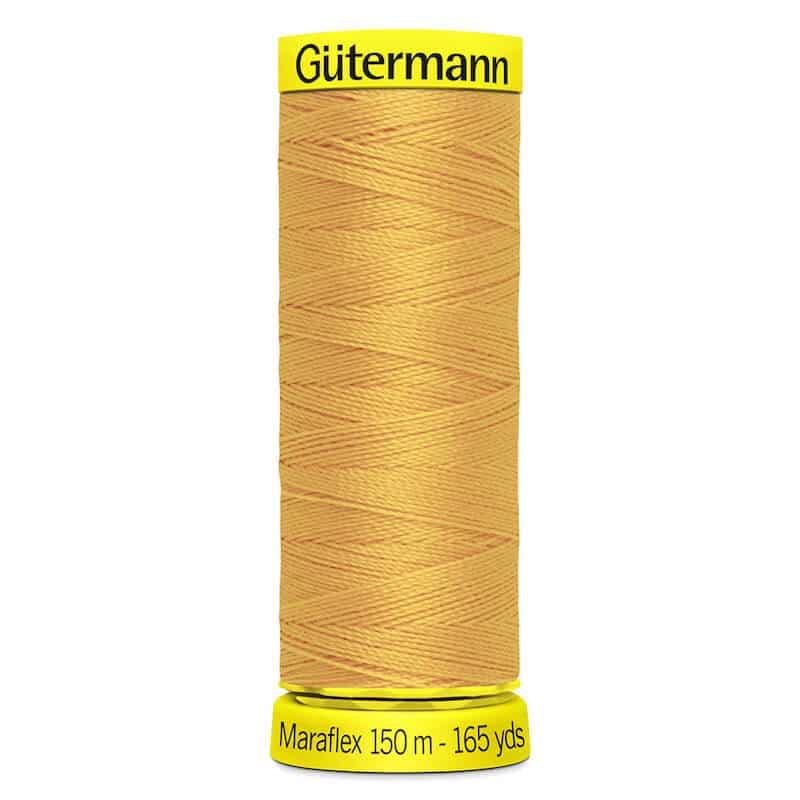 150 metre spool of Gutermann Maraflex Elastic Stretch Sewing Thread in 416 Honey
