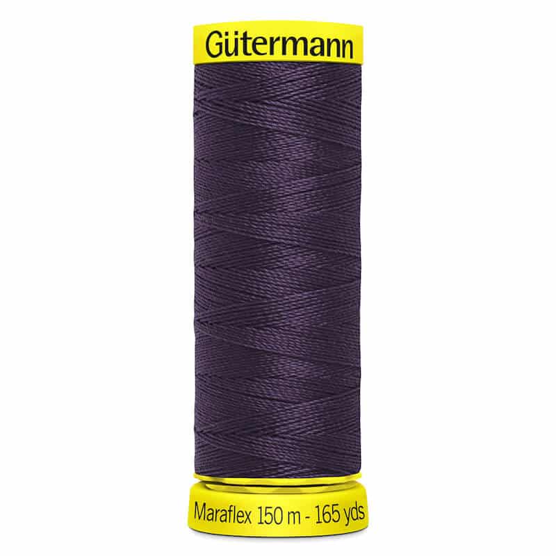 150 metre spool of Gutermann Maraflex Elastic Stretch Sewing Thread in 512 Aubergine