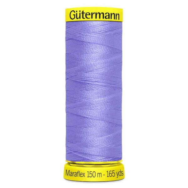 150 metre spool of Gutermann Maraflex Elastic Stretch Sewing Thread in 631 Cornflower Blue