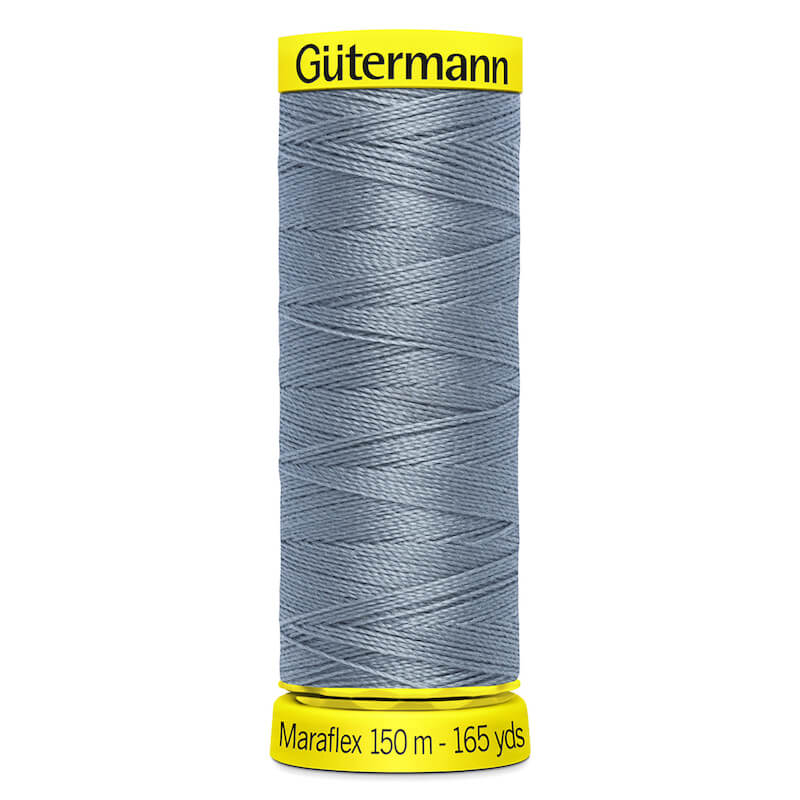 150 metre spool of Gutermann Maraflex Elastic Stretch Sewing Thread in 64 Sky Blue