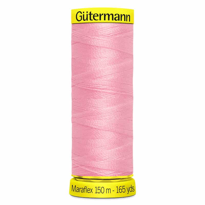 150 metre spool of Gutermann Maraflex Elastic Stretch Sewing Thread in 660 Pink