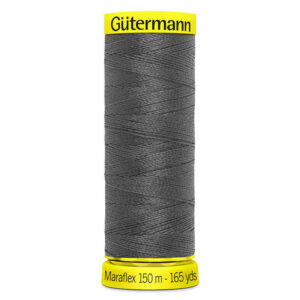 150 metre spool of Gutermann Maraflex Elastic Stretch Sewing Thread in 702 Silver Grey