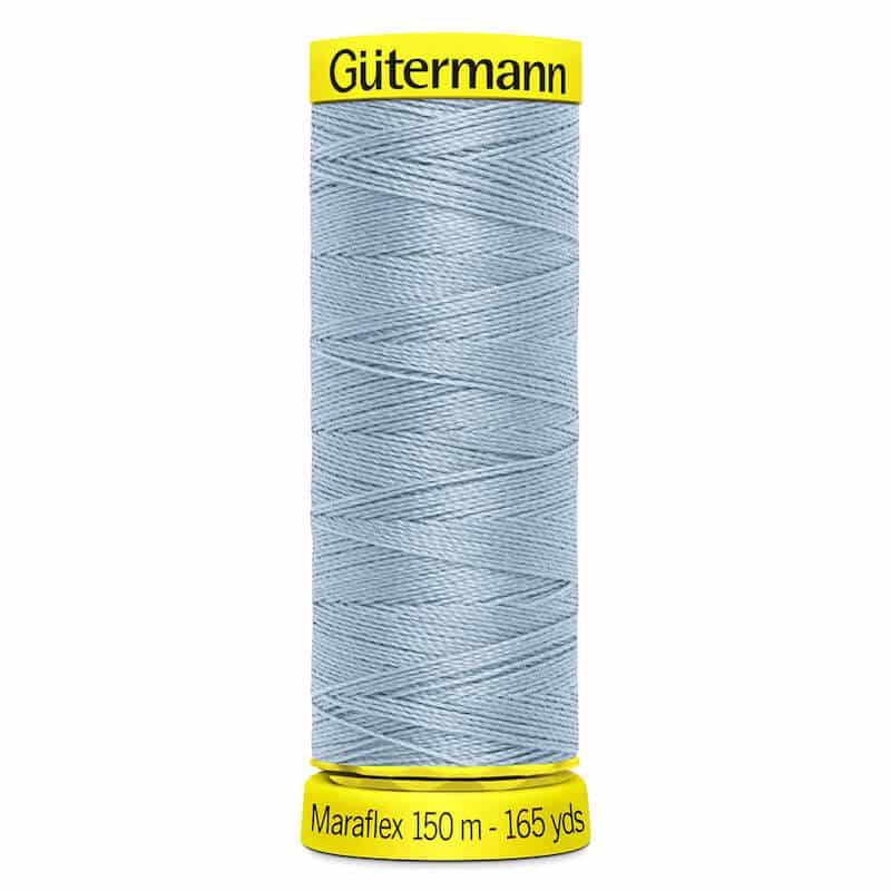 150 metre spool of Gutermann Maraflex Elastic Stretch Sewing Thread in 75 Powder Blue