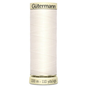 100 metre spool of Gutermann Sew-all Sewing Thread in 111 Bridal White